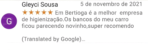 Depoimento higienização